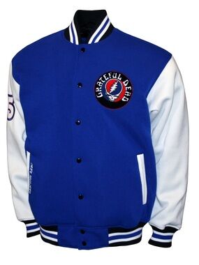 Grateful Dead Steal Your Face Varsity Fleece Jacket in Size S
